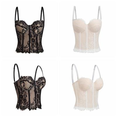 Hollow Lace Camisole Slim Fit Suspender Vest Fashion Crop Tops  Ladies