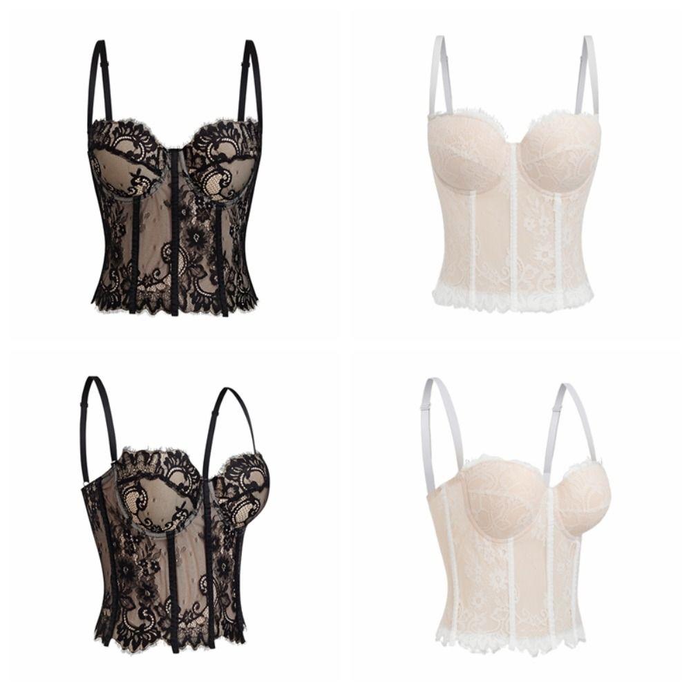 Hollow Lace Camisole Slim Fit Suspender Vest Fashion Crop Tops Ladies