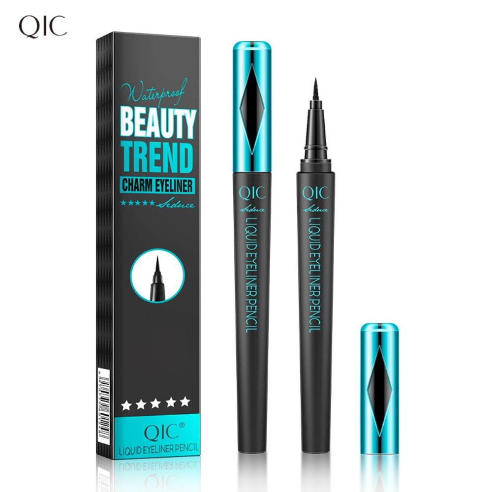 QIC Membrane Blue Eye Pen Fast Dry Black Holding Makeup, Waterproof Sweat Eyeliner