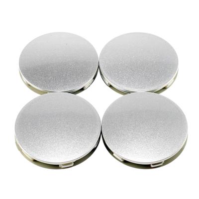 Silver Wheel Center Caps, 62mm and 58mm, Set of 4