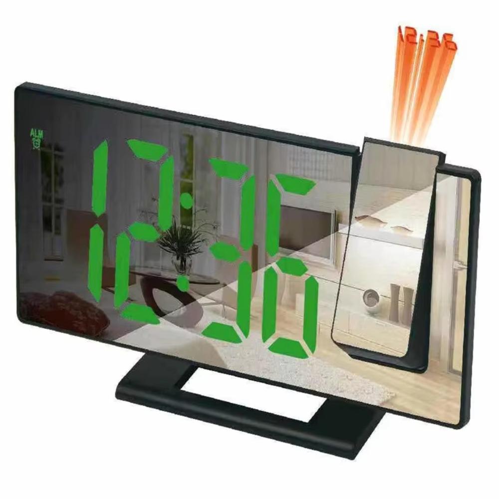 Temperature Display Projection Alarm Clock Backlight LED Alarm Clock  Wall Mount