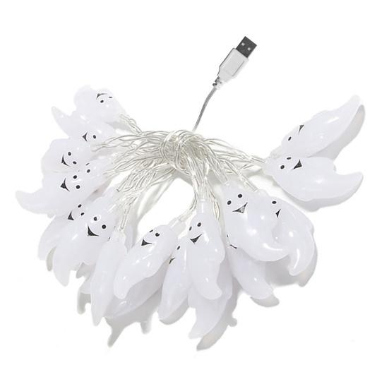 Ghosts String Lamps Decorative Long Service Life PVC Unique USB LED Ghosts String Lamps for Party