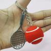 Creative Tennis Racket Keychain Pendant - Sports Gift & Backpack Accessory