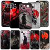 Japanese Bushido Samurai Phone Case For iPhone 17 16E 15 16 14 13 12 11 Pro Max 7 8 Plus Soft TPU Back Cover
