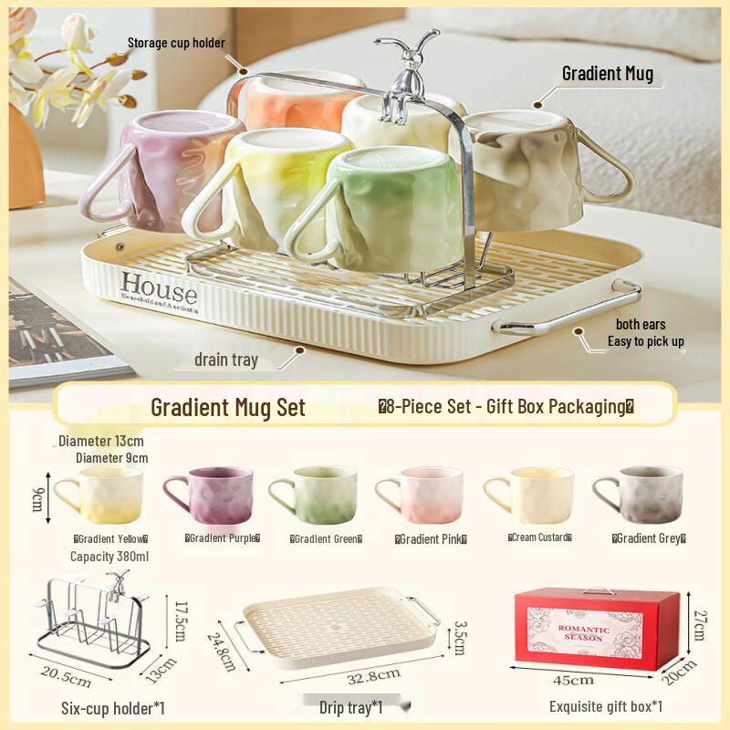 Star Gradient Ceramic Mug  Cup Set