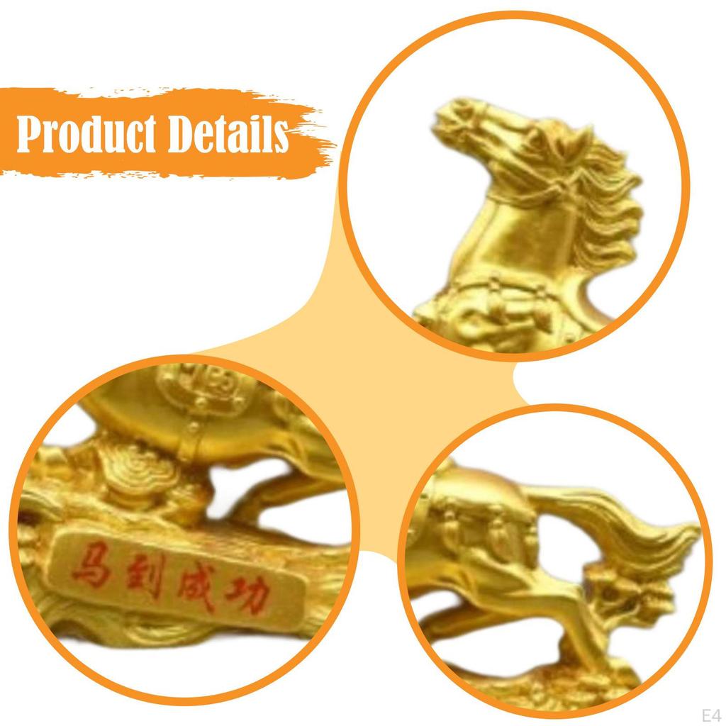 Feng Shui Ornament, Pet Decoration, Horse Figurine for Desk, Shelf, Bedroom Closet