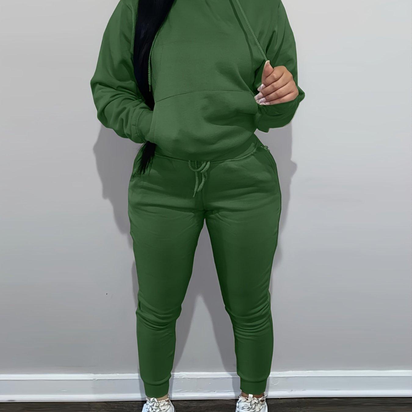 

Повседневные брючные костюмы на шнурке, комплект из двух предметов, толстовки с карманами, топы и свободные длинные спортивные штаны, комплект женской одежды XXL