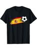 Spanish Flag And Football Graphic T-shirt - Relaxed Crew Neck