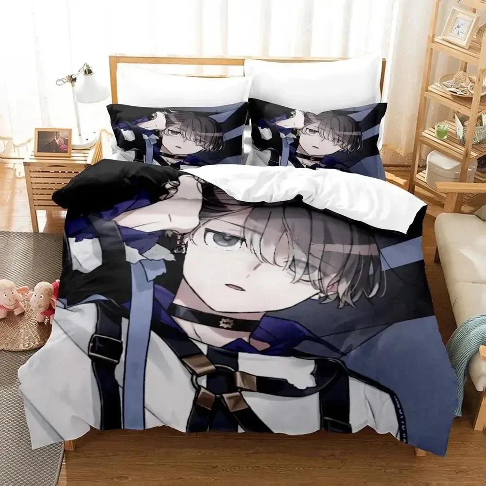 MILGRAM Bettwäsche-Set für Einzel-, Doppel-, Queen- und King-Size-Betten, Jungen-Schlafzimmer, Bettbezug-Set, 3D-gedrucktes Anime-Bettlaken-Set