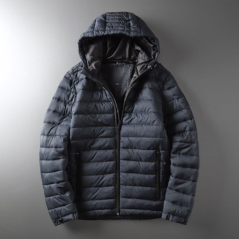 Foreign Trade End Order Cut Label Cattle Goods Winter Export Cotton Jacket Navy Blue S