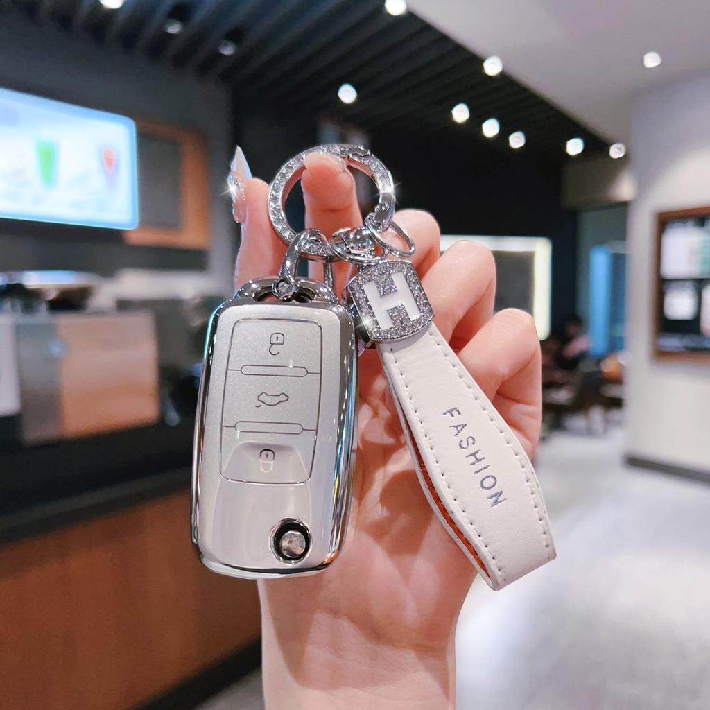 Volkswagen Bora High-End Vollabdeckung Schlüsseletui - Premium Personalisierte Schutzhülle mit Schnalle