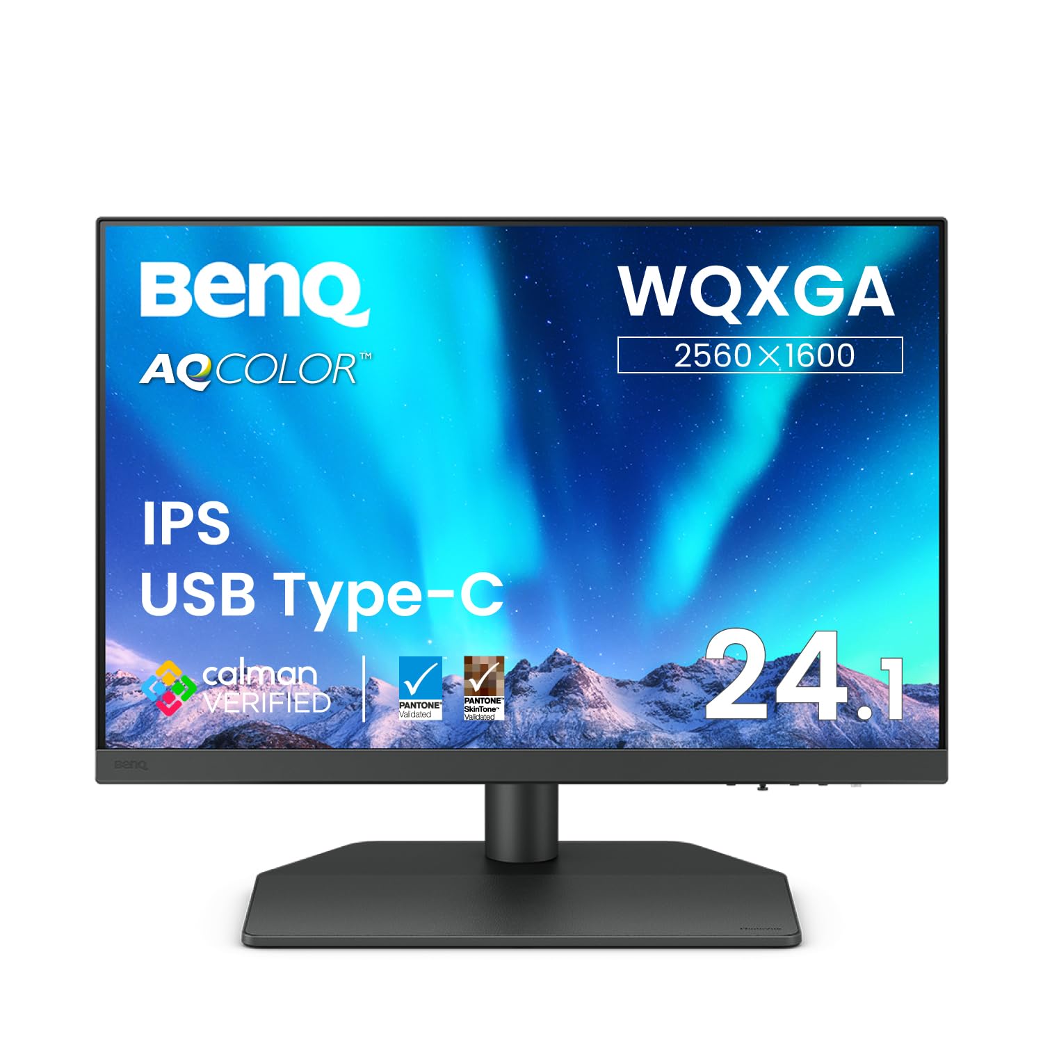 

BenQ SW242Q AQCOLOR Series 24.1 inch Monitor for Photographers For PhotoVideo Editing WQXGA (2560 x 1600)IPS16:10USB-C90W Power SupplyAdobeRGB