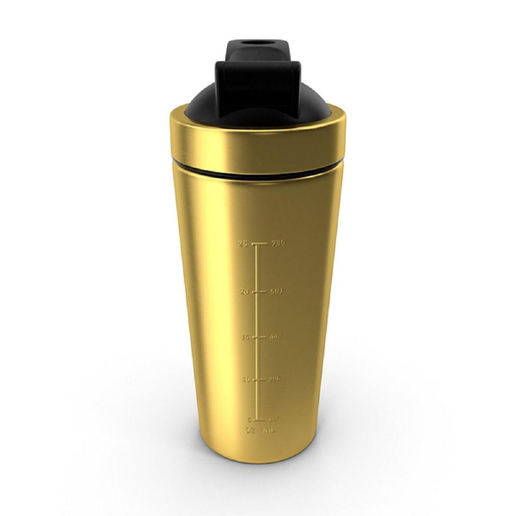 Body Smith Gym Shaker Classic XP Mixer Golden Stainless Steel Shaker Blender 750 ML For Protein