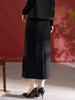 Women's Irregular Slimming High-Waist Draped Midi Skirt - Autumn/Winter Collection