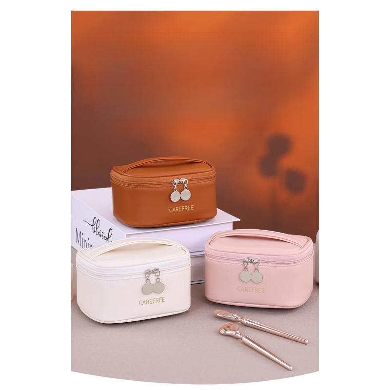 New Multifunctional PU Cosmetic Bag Women Large Capacity Travel essentials Makeup Organizer Case with Compartments
