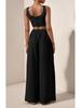 Spring/Summer 2026 Women's Solid Color Vest and Wide-Leg Pants Suit