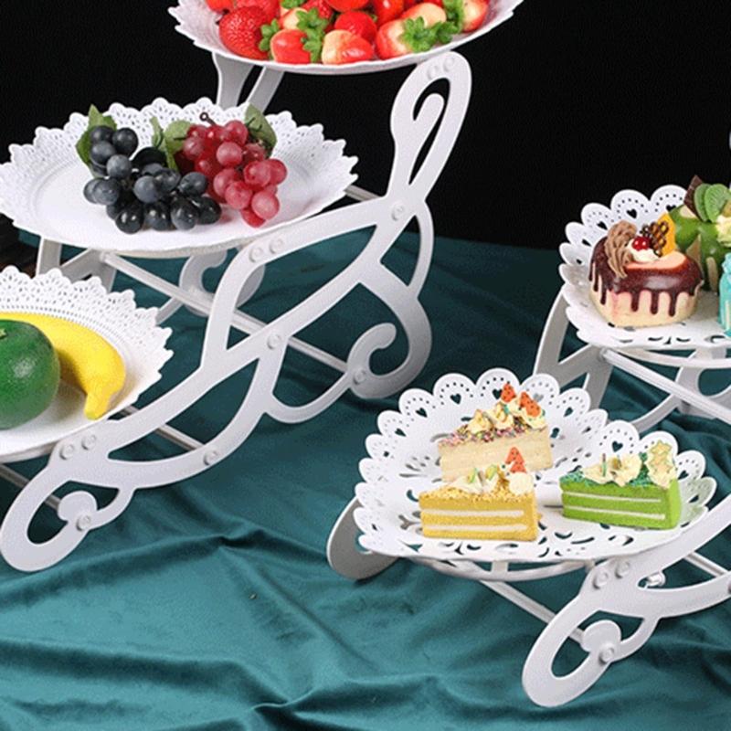 Cake Stand Birthday Cake Rack 3 Tiers Cupcake Display Holder Snacks Fruit Plate Wedding Party Tray Dessert Table Decor