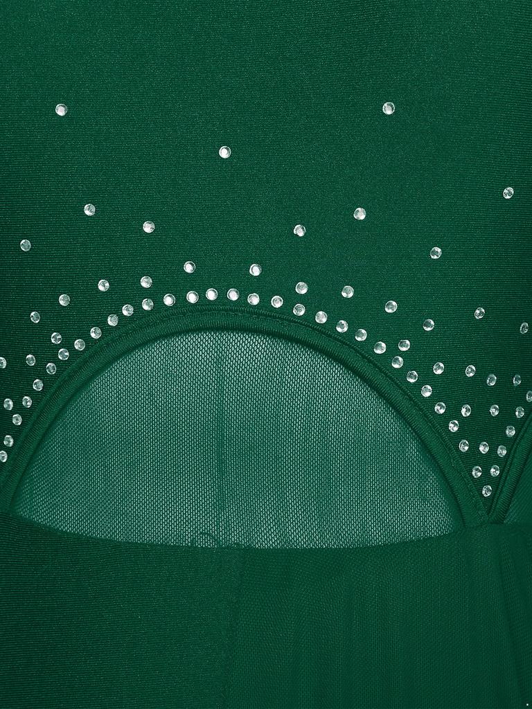 Damski liryczny kostium taneczny nowoczesny współczesny strój baletowy dekoracja z kryształkami sukienka trykotowa