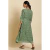 W for Woman Women's Viscose Floral Regular Kurta (23AUW19716-120971_Forest Green_16)