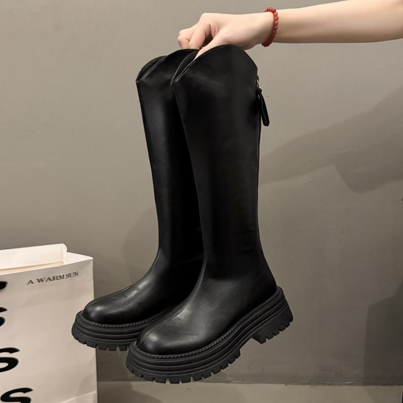 

Модные винтажные сапоги до колена с круглым носком, женские дизайнерские туфли на квадратном каблуке с задней молнией, женские ботильоны в рыцарском стиле 40