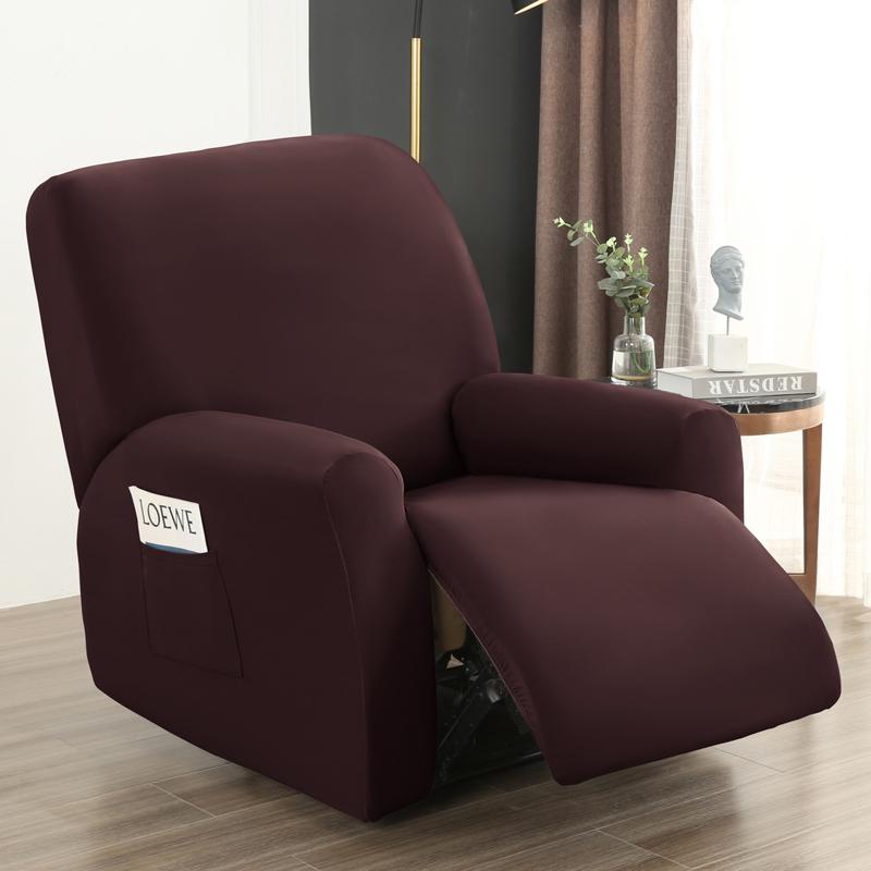 4 Stück wasserdichter Liegesofabezug für Wohnzimmer, elastischer Liegestuhlbezug, Schutz für Lazy Boy Relax-Sesselbezug