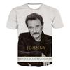 Most Popular Pop Singer Johnny Hallyday 3D Printed T-shirt Men Women Rock Casual Streetwear Clothes Hip Hop Harajuku Tops