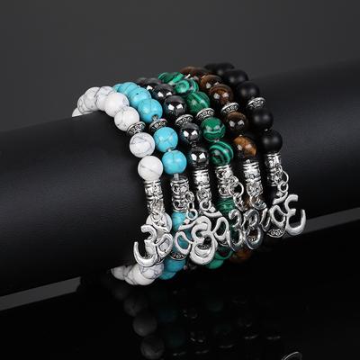Nové náramky a náramky z přírodního kamene tygří oko pro ženy Muži Stříbrný šarm Neformální šperky Love Pulseras náramek