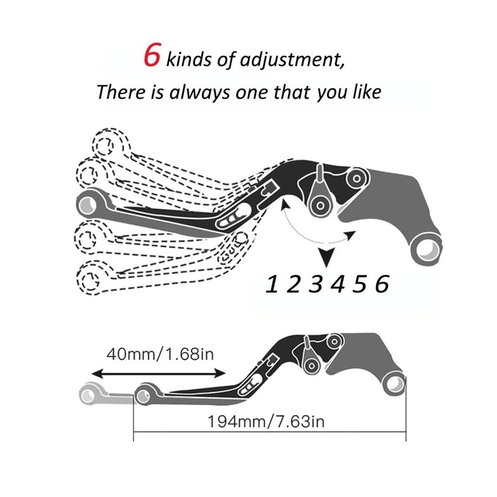 Honda CB400SF CB400 SF 1992-1998 Motorcycle Adjustable Folding Brake Clutch Levers Replacement Levers (A)