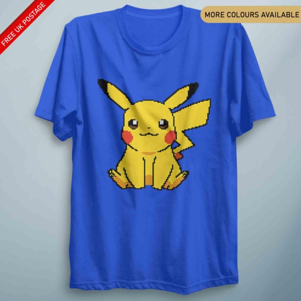 PikaPixel Fun Anime T Shirt Adults Kids Unisexga Top Christmas Gift S