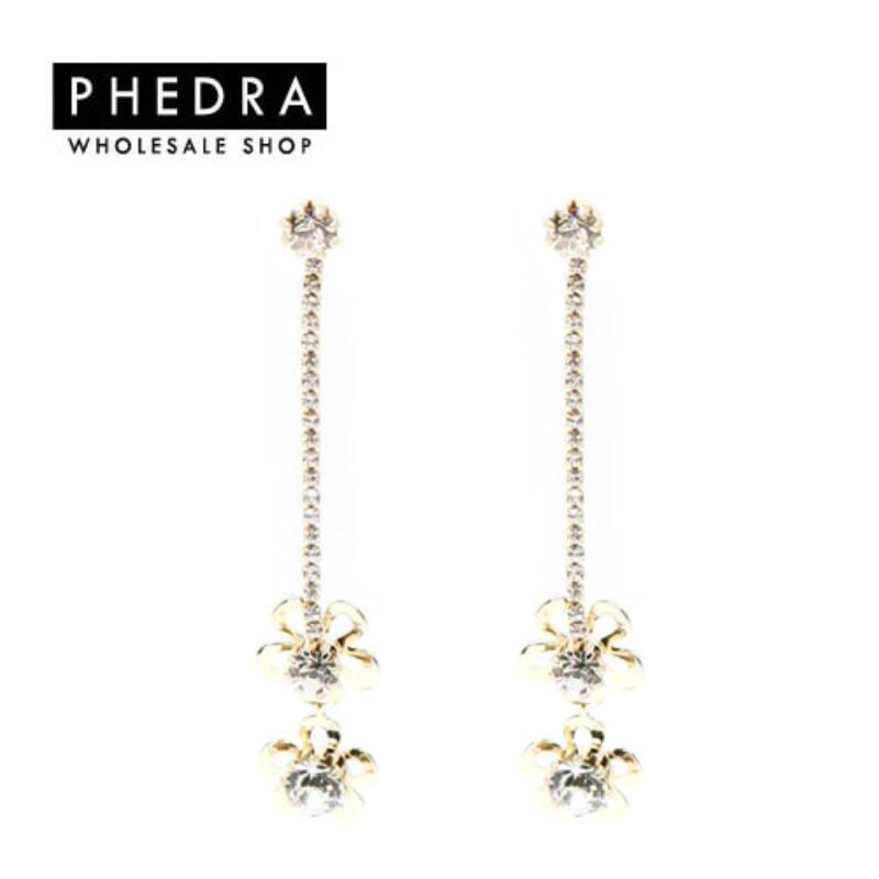 

Women s Party Dress Flower Drop Earrings A25229_ONECOLOR