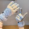 Cute Thickened Riding Gloves Windproof Cold Proof Full Finger Gloves Skiing Gloves Anti-slip Touchscreen Gloves Outdoor