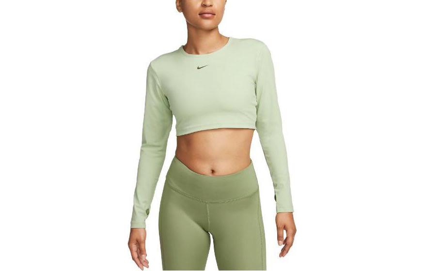 Nike T Shirts Women s Green Crew Neck Moderate Other FB5233-343 XL