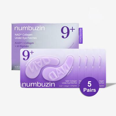 No.9 NAD+ Collagen Under Eye Patches (5 Pairs) / Firming, Anti-Aging, Moisturizing, Korean Cosmetics, Kbeauty