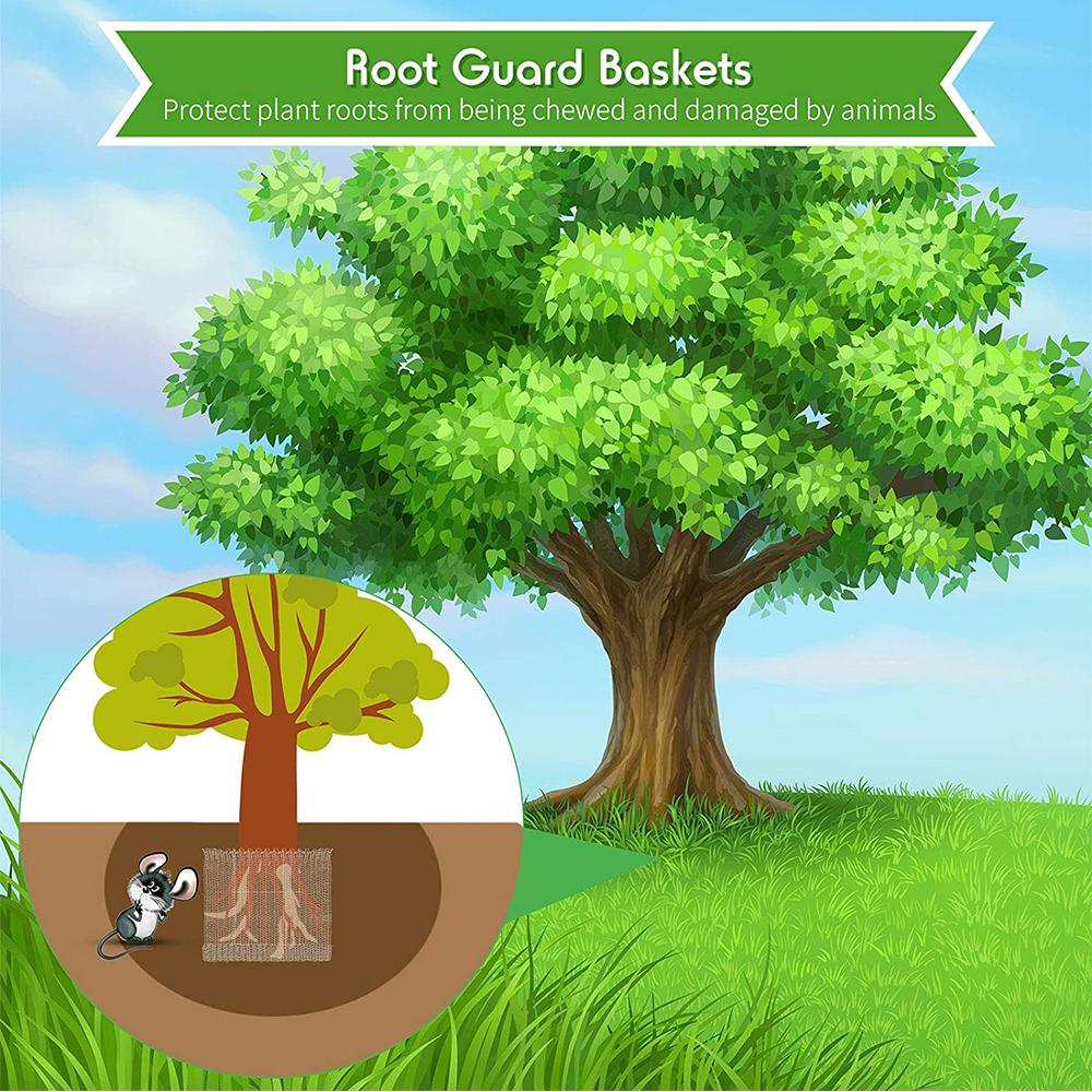 4pcs Stainless Steel Root Guard Baskets for Garden Plant Root Protection 18x16in