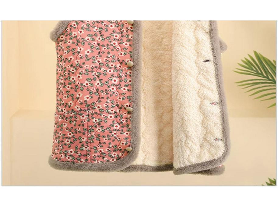 Autumn Winter Plus Velvet Vest for Middle-Aged & Elderly Women - Thickened Waistcoat for Moms & Grandmas