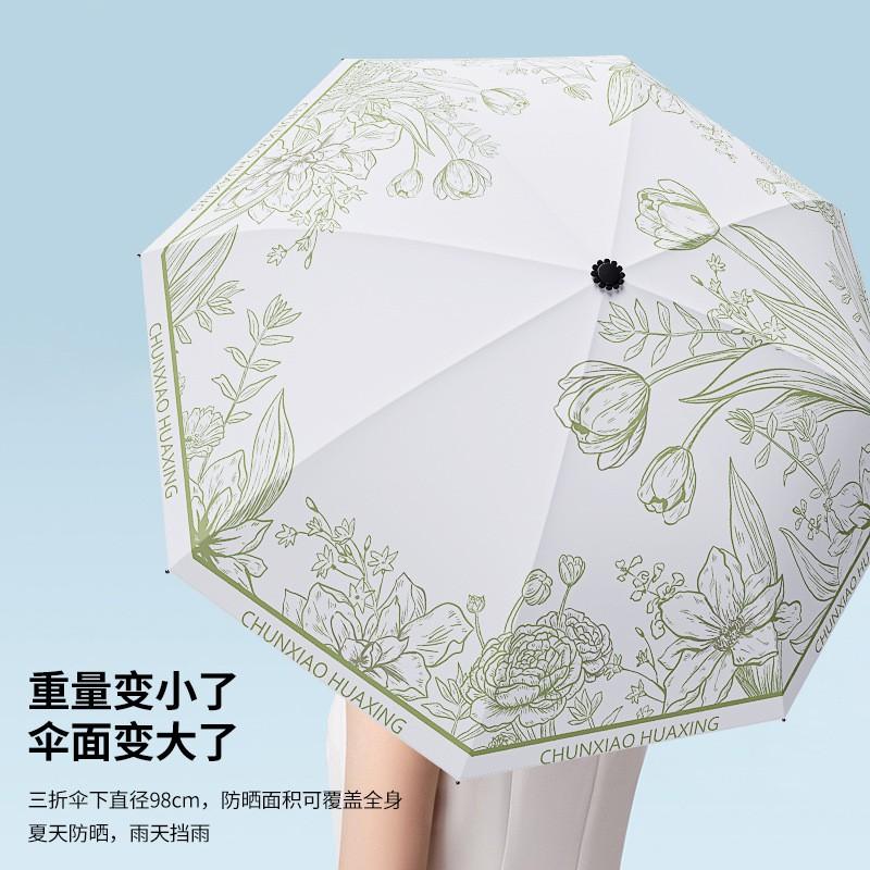 24-Rib Automatic Large Folding Umbrella Women Double Person UV Protection Rain Sun Dual Use