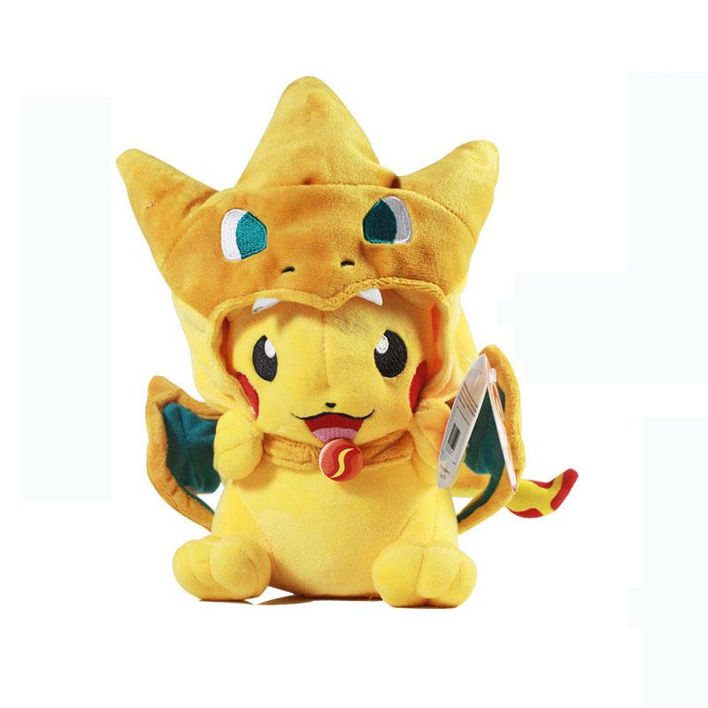 

Плюшевые игрушки для косплея Пикачу Мега Чаризард Мягкая набивная детская игрушка Orange-A