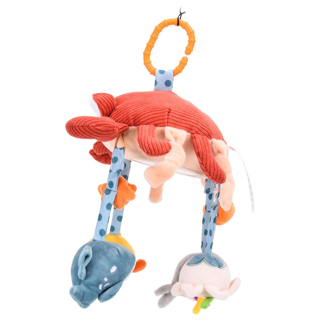 Baby Crib Mobile Baby Bed Rattles Hanging Plush Crab Bell Toys Stroller Pendant for Newborn