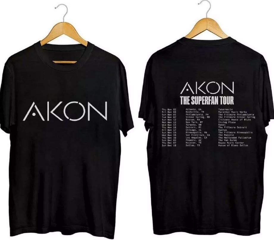 Akon The Superfan Tour 2026 Unisex Cotton T-shirt L
