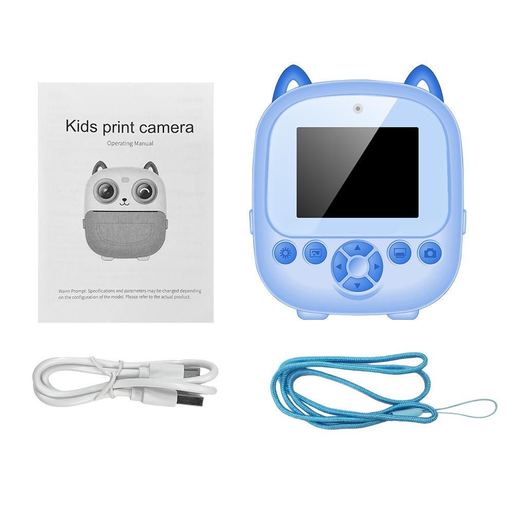 Tragbare Kinder Sofortbildkamera mit Thermischem Druck Kinderkamera 2,4 Zoll Bildschirm Digitalkamera Foto Selfie HD