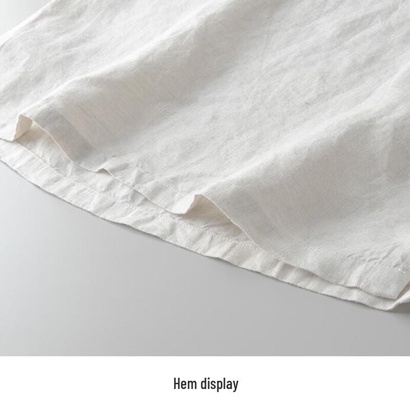 Jinju Men's 100% Linen Henley T-Shirt