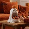 Indoor Outdoor Holiday Ornaments Halloween Ghost Pumpkin Candy Bowl, 3D Printed Open Mouth Treat Holder, Bowl Desktop Serving Tray for Trick or Party