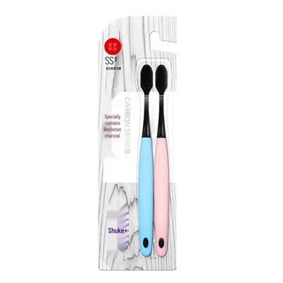 Shuke Zahnbürste mit Aktivkohle und Seide (2er-Pack)