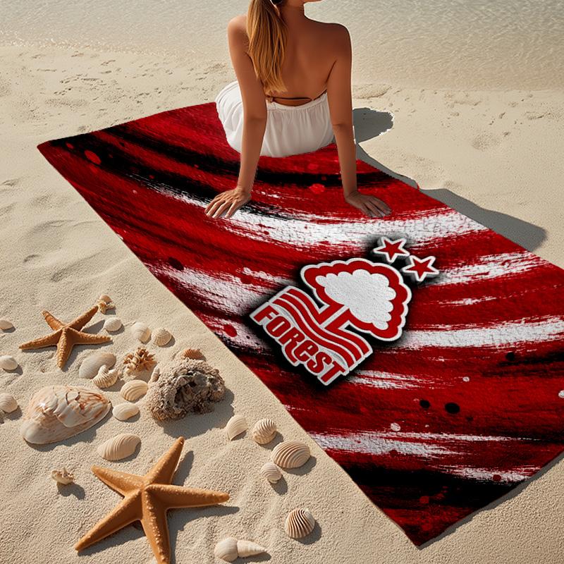 1PC Forest Club Emblem Beach Towel - Soft, Absorbent Microfiber, Lightweight, Ideal for The Beach, Parties, Travel, Camping fan gifts