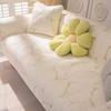 Universal Quilted Fabric Sofa Cushion Cover Non Slip Simple Nordic Style for Wooden Sofa