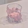 200Ml Butterfly Crystal Glasscup Ins Transparent Beer Juice Milk Glass New Home Exquisite Irregular Whiskey Decorative Glass