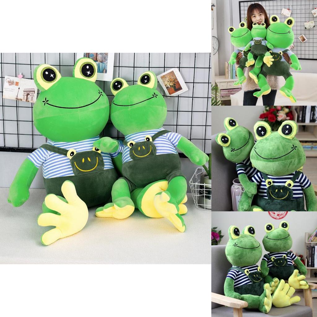 Cute Plush Frog Toy With Shoulder Strap For Kids' Sleeping Companion
