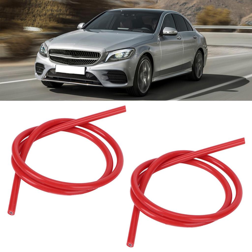 2 Pack Car Ignition Wire Silicone Material 8MM Diameter / 1m Total Length Increased