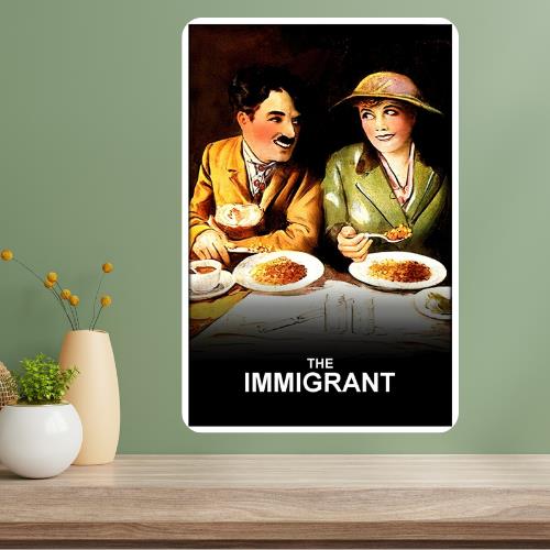 

The Immigrant Charlie Chaplin Classic Movie Metal Poster Sign 20x30cm（7.8x11.8inch）