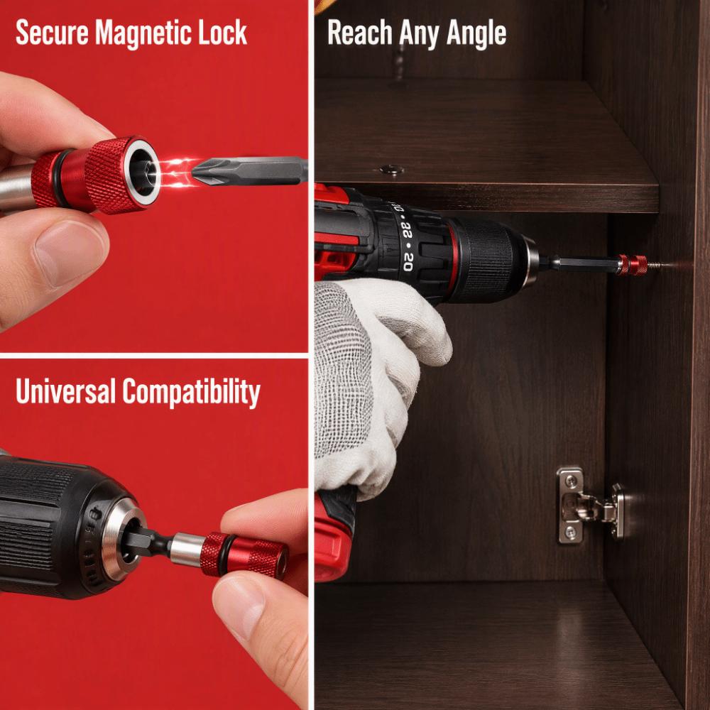3pcs 1/4 Inch Hex Shank Screwdriver Extension Bit Hex Shank Bit Extender  Drywall Screws